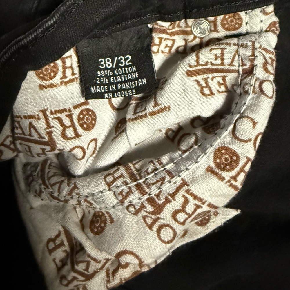 Copper Rivet ~ Jeans ~ Men’s ~ Slim Fit ~ Black ~ Graphic Denim Pants ~ 38 X 32 - Picture 16 of 16